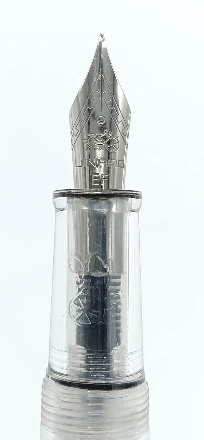 Jinhao 992 Clear Fountain Pen – Extra Fine and Fine Nib Options, Smooth Writing Pen with Converter