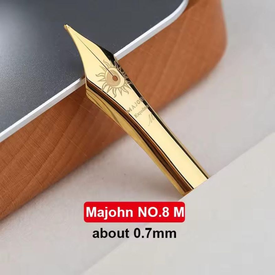 Majohn Size 8 Fountain Pen Nib – 40mm Replacement Nib for Majohn P139 (Size 8 Version) & P140 – Fine (0.5mm) / Medium (0.7mm) Optional – 1 Pc
