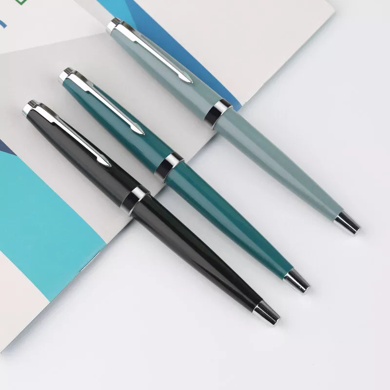 Moonman 80s Green Pocket Fountain Pen – Silver Clip, Fine Nib