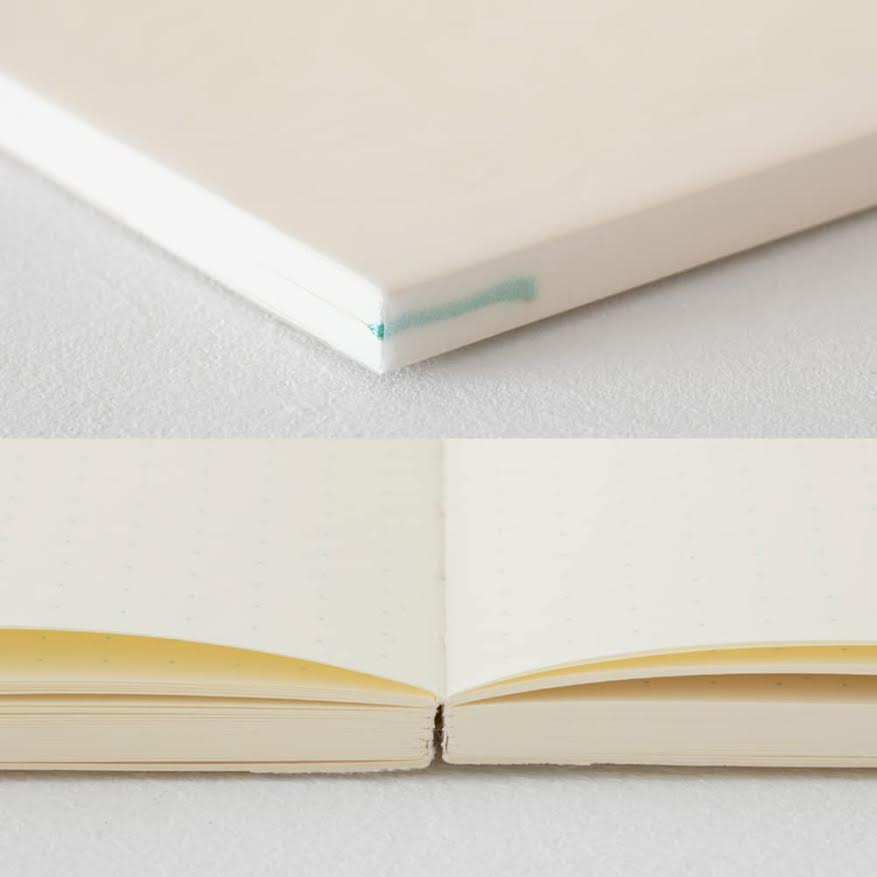 Midori MD Notebook – A5 Size, Dot Grid, 368 Pages, Soft Paper Cover, Japanese Minimalist Design