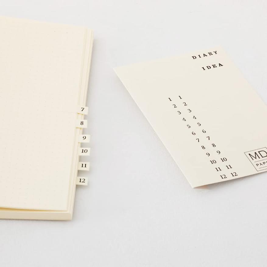 Midori MD Notebook – A5 Size, Dot Grid, 368 Pages, Soft Paper Cover, Japanese Minimalist Design