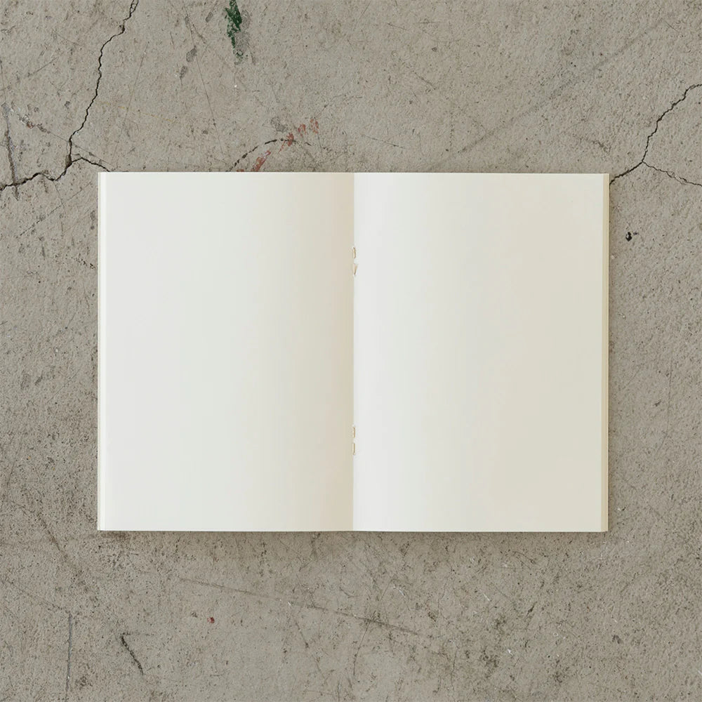 Midori MD Notebook – A6 Size, Blank Pages, Set of 3 (48 Pages Each), Soft Paper Cover, Japanese Minimalist Design