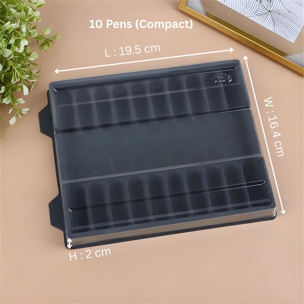 Jinhao Transparent Plastic Pen Storage Box – Durable Pen Case for Fountain Pens, Ballpoint Pens & Pencils | Elegant Display & Protection (1 Pc) – Available in 3 Sizes