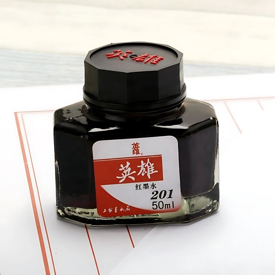Hero 50ML Fountain Pen Ink – Non-Carbon, Smooth Writing, Professional Quality Ink Bottle (Red / Blue / Black / Blue-Black)