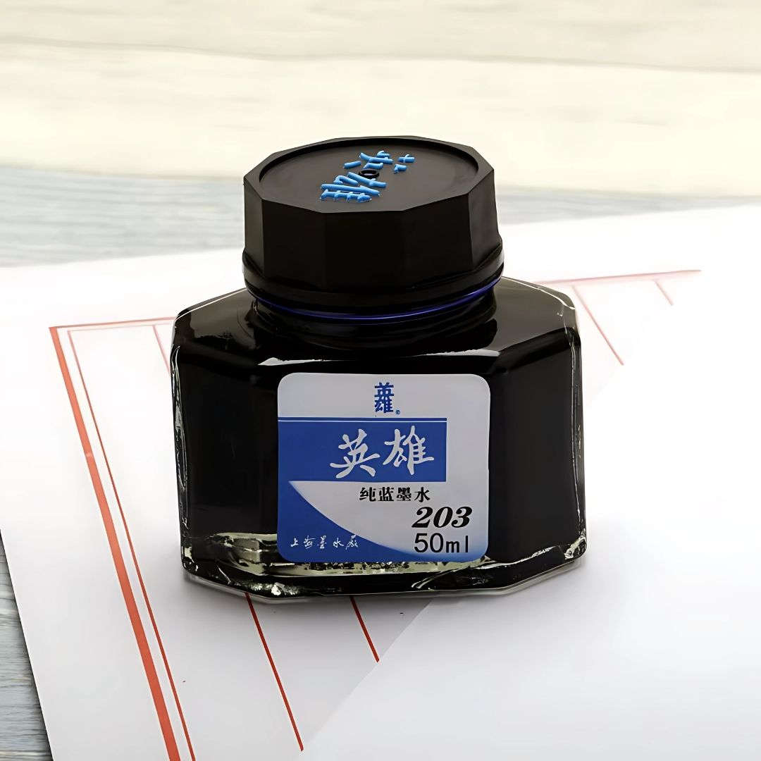 Hero 50ML Fountain Pen Ink – Non-Carbon, Smooth Writing, Professional Quality Ink Bottle (Red / Blue / Black / Blue-Black)