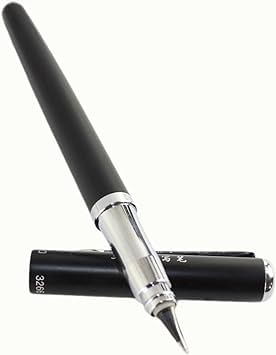 Hero 3266 Black All-Rounder Fountain Pen with 360° Smooth Nib and Fixed Converter – Chrome Trim Design