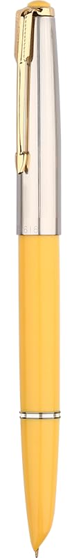 Hero 616 Fountain Pen with Iridium Extra-Fine 0.3mm Nib – Gold Cap, Smooth Writing, Lightweight Design with Converter – Available in Black, White, Yellow, Blue & Red