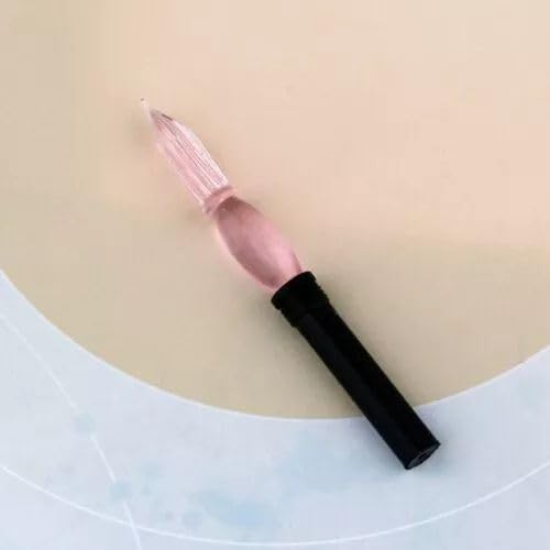 Moonman N10 Glass Dip Pen – Pink Acrylic Body with Handcrafted Glass Nib, 0.6–0.8mm, for Writing, Calligraphy & Drawing
