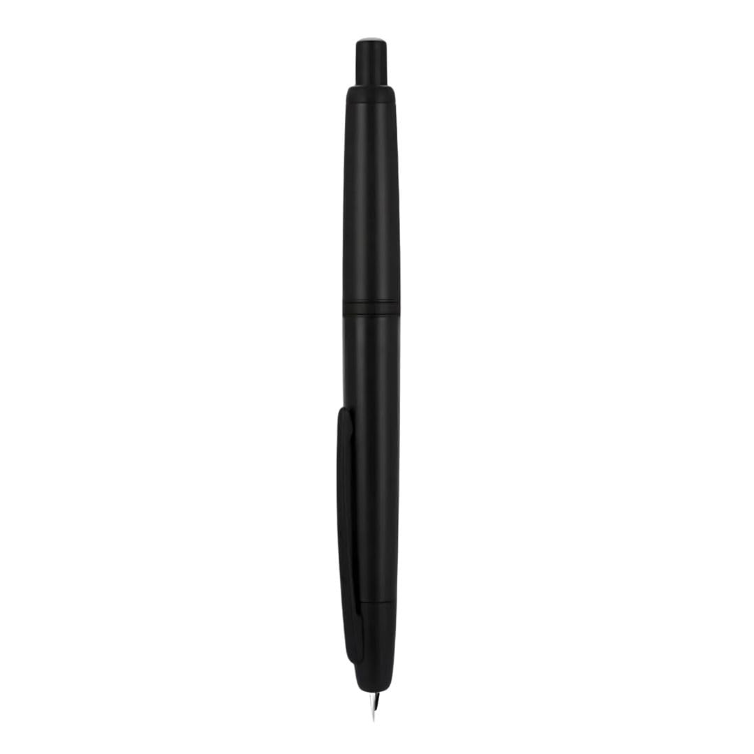 Jinhao 20 Press Retractable Fountain Pen – Matt Black Colors – Plastic Body (Black clip) - Fine & Extra Fine Nib with Converter – Smooth Writing Daily Pen (No Ink Included)