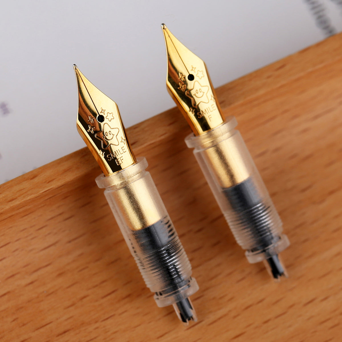 Moonman Wancai Smiley Replacement Nib Unit – Gold Smile Nib, Fine Nib