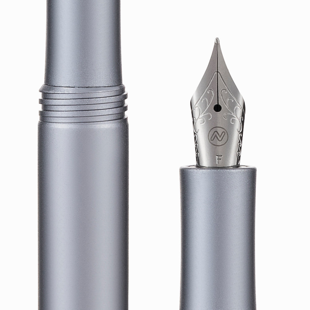 Natami Prism X Pocket Fountain Pen – Fine Nib, Aluminum Body, Rotary Filling System