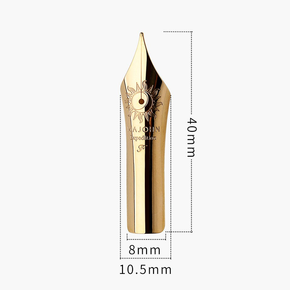 Moonman Size 8 Fountain Pen Nib – 40mm Replacement Nib for Majohn P139 (Size 8 Version) & P140 – Fine (0.5mm) / Medium (0.7mm) Optional – 1 Pc