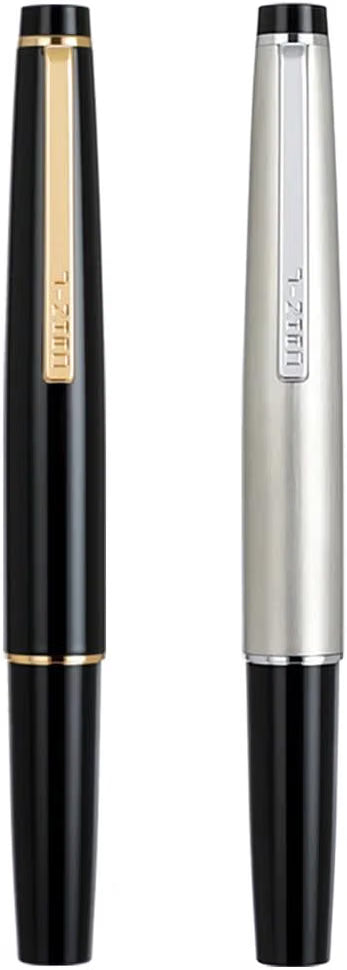 2 Pcs Jinhao 59 Mini Fountain Pen Combo – Black & Silver (Value Pack)