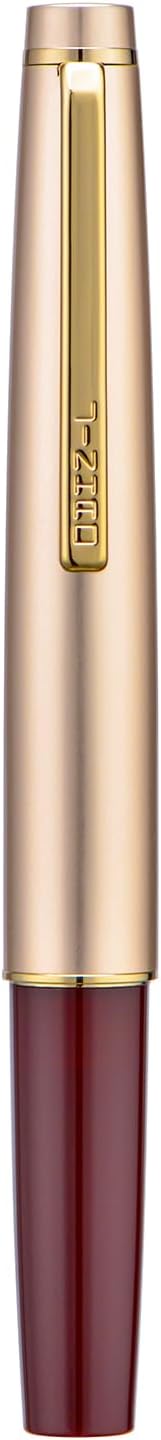 Jinhao 59 Mini Fountain Pen – Champagne Gold, with Converter, Smooth Nib Pocket Fountain Pen, Compact Metal Cap, Smooth Writing Pen