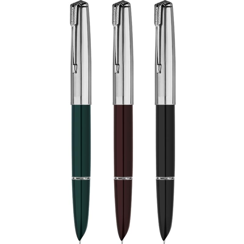 Hero 616 Fountain Pen with Iridium Extra-Fine 0.3mm Nib – Silver Cap, Smooth Writing, Lightweight Design with Converter – Available in Black, Green & Maroon