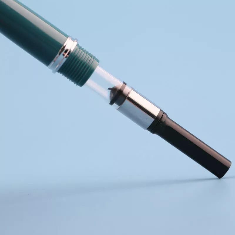 Moonman 80s Light Blue Pocket Fountain Pen – Fine Nib, Silver Clip, Vintage-Inspired Slim Design with Converter