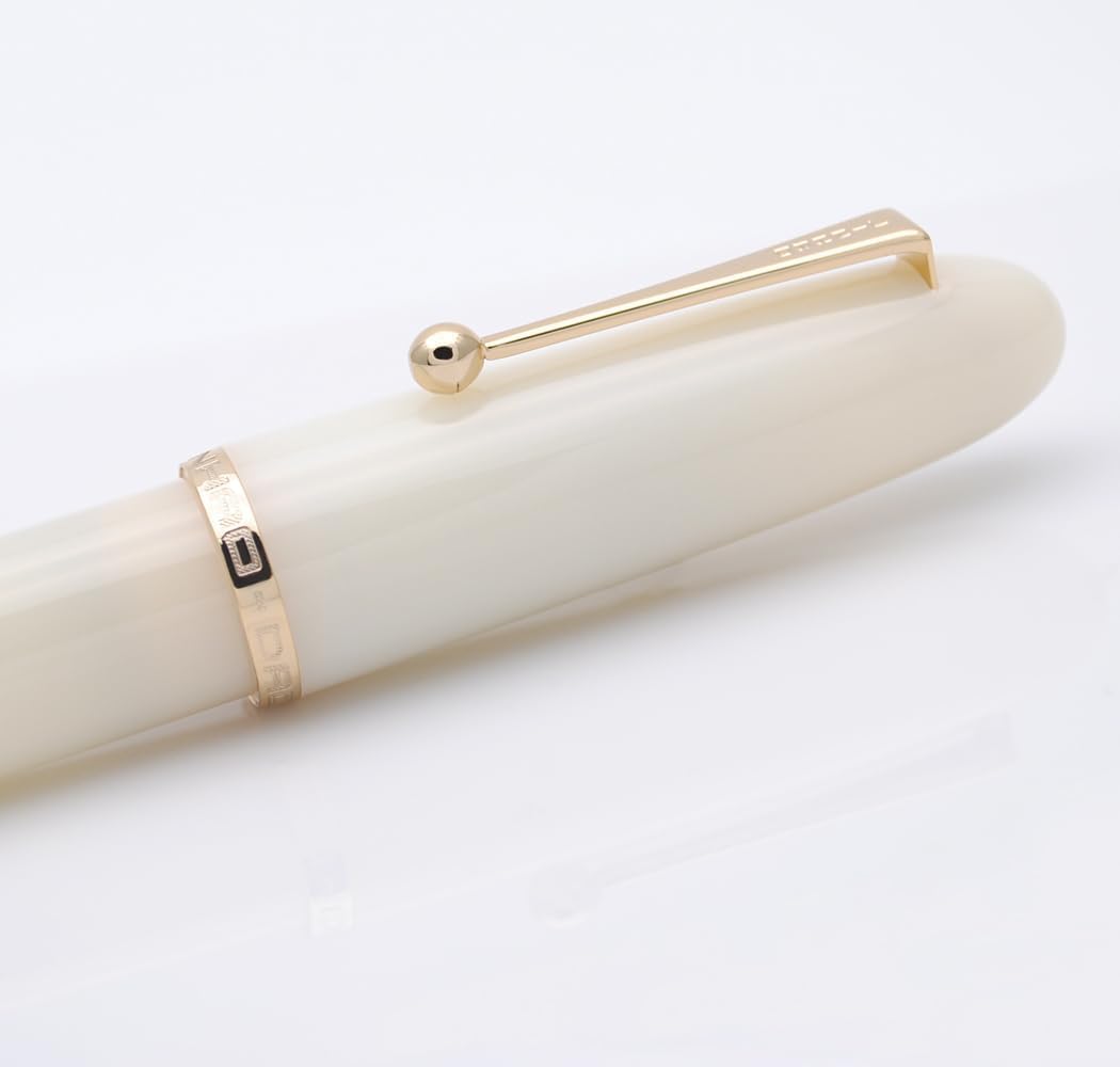 Jinhao 9019 Dadao Ivory White Fountain Pen – Oversized #8 Nib with Large-Capacity Ink Converter