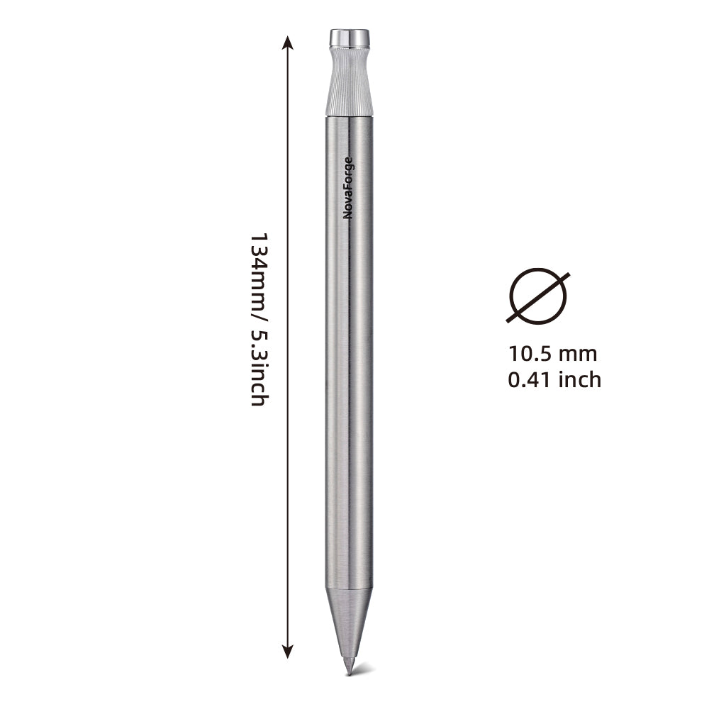 Natami  NovaForge Metal Ballpoint Pen – 0.5mm Fine Point, European G2 Refill Compatible, Premium Black Executive Writing Pen
