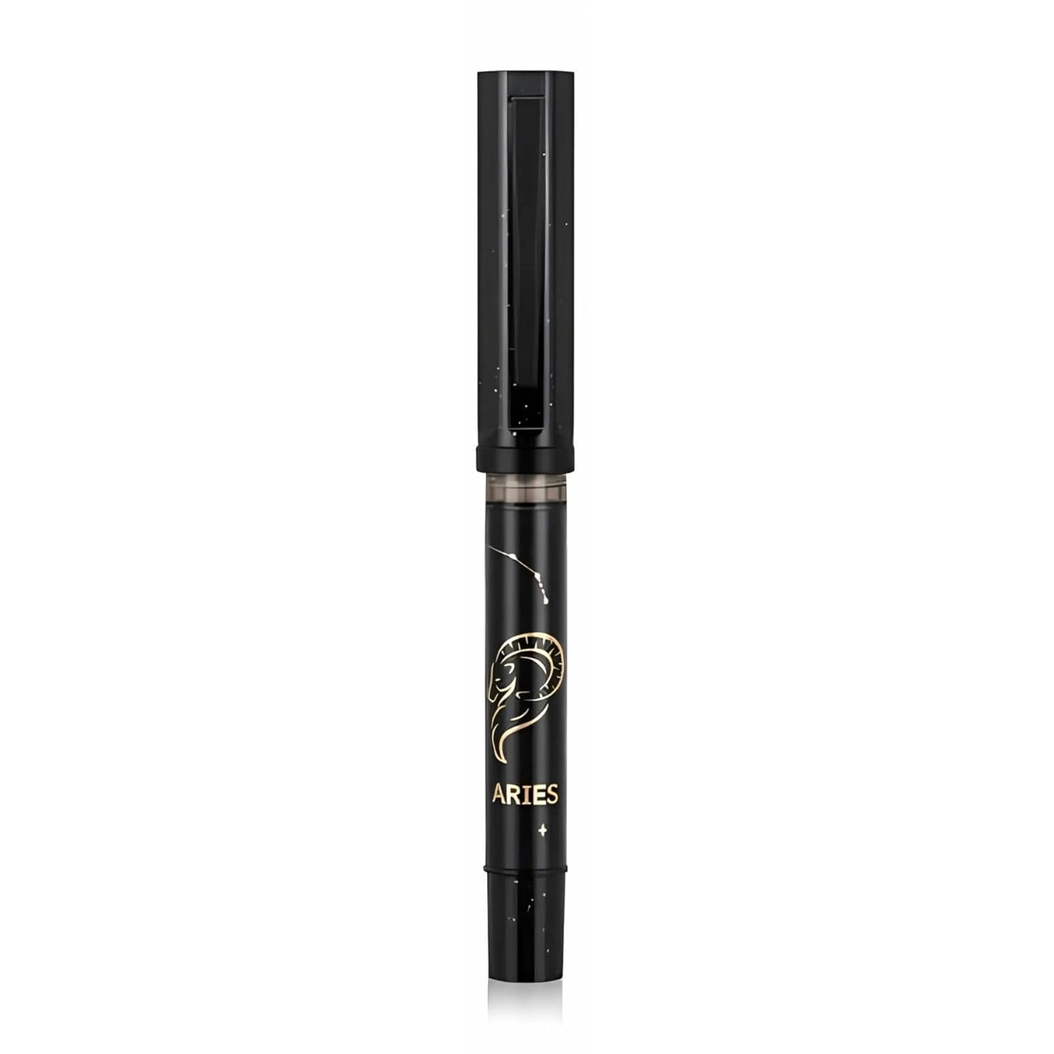 Jinhao 58A Zodiac Constellation Fountain Pen – Fine Nib (0.5mm), Black Resin Body with Ink Converter
