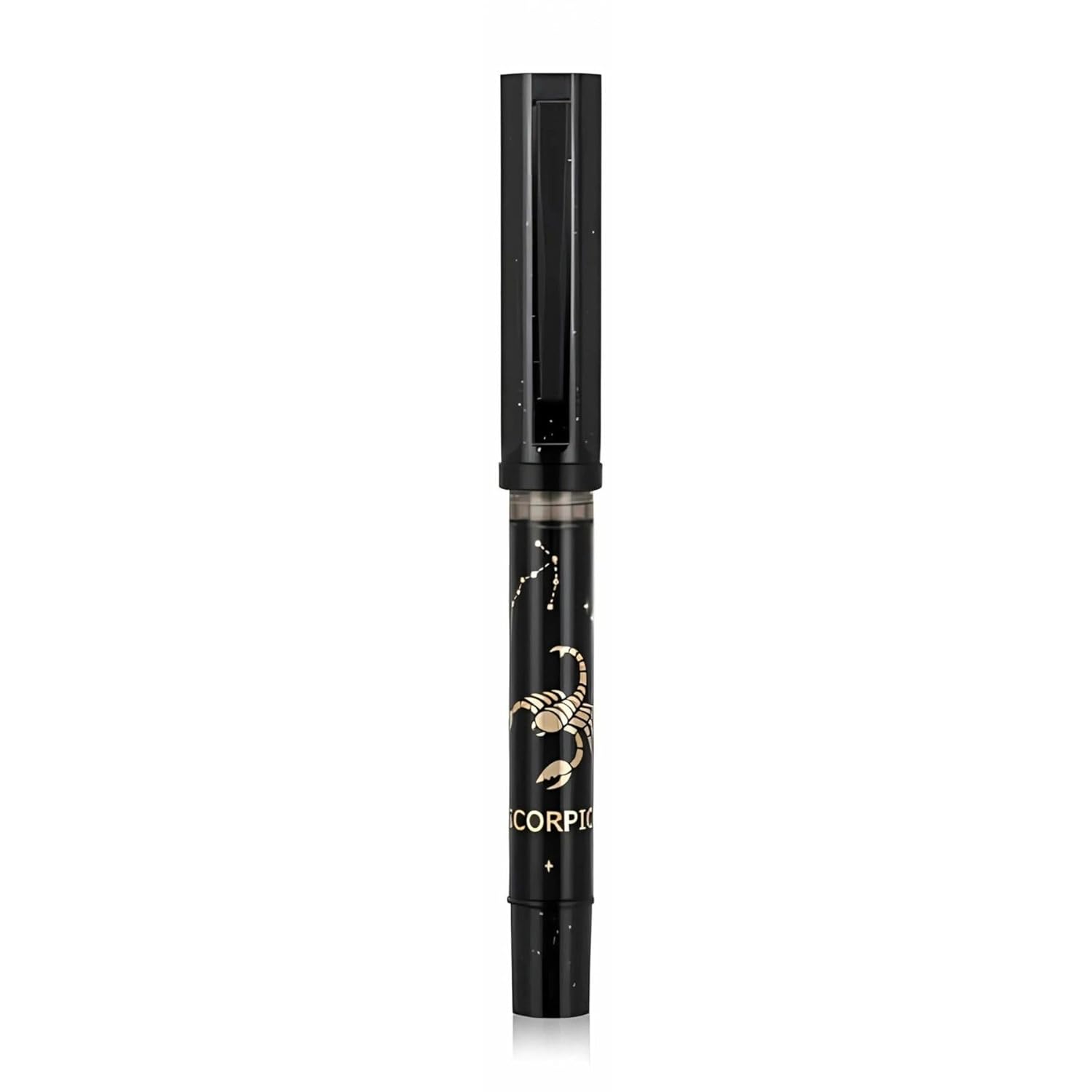 Jinhao 58A Zodiac Constellation Fountain Pen – Fine Nib (0.5mm), Black Resin Body with Ink Converter