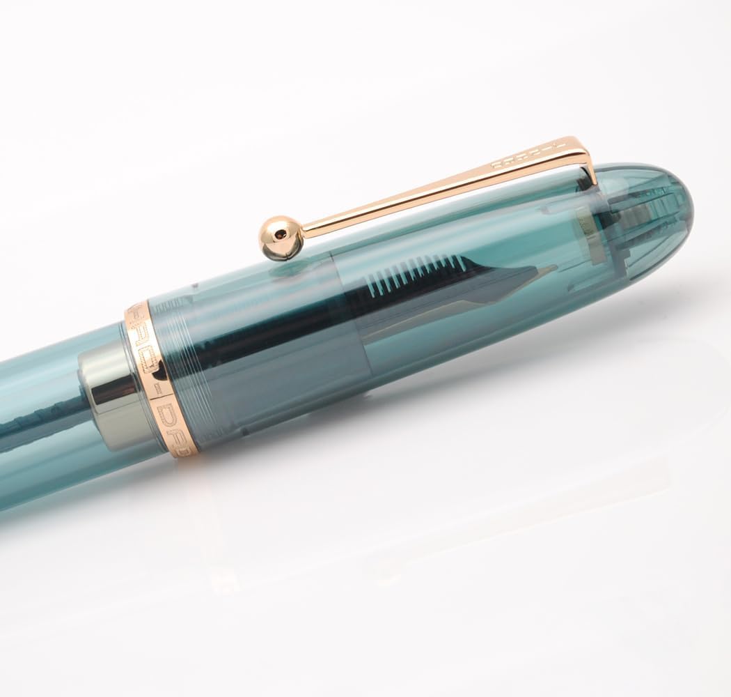 Jinhao 9019 Dadao Transparent Blue Fountain Pen – Oversized #8 Nib with Large-Capacity Ink Converter