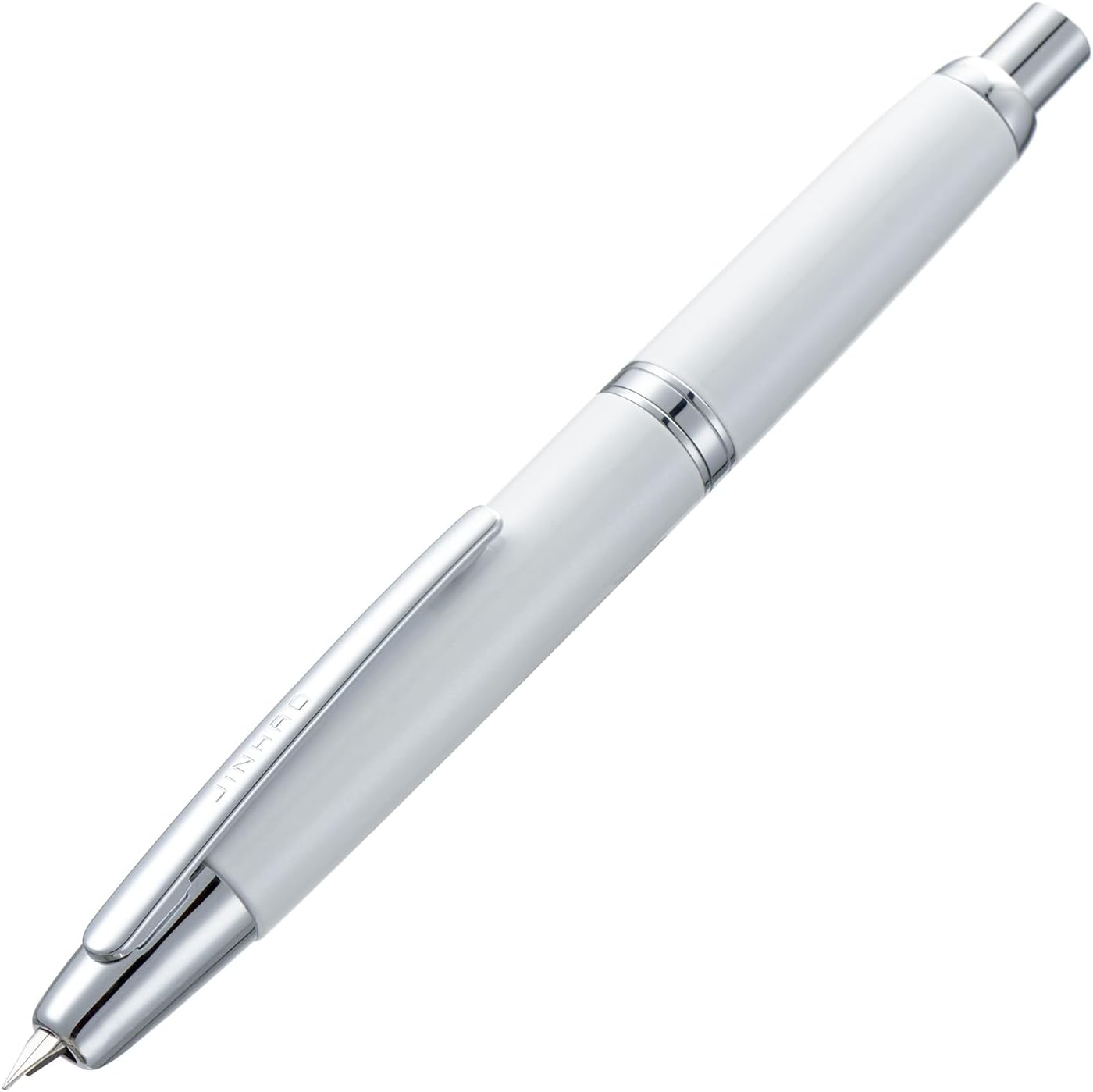 Jinhao 10 Capless Fountain Pen with Box,Retractable Fine Nib with Ink Converter Set (Silver Clip)