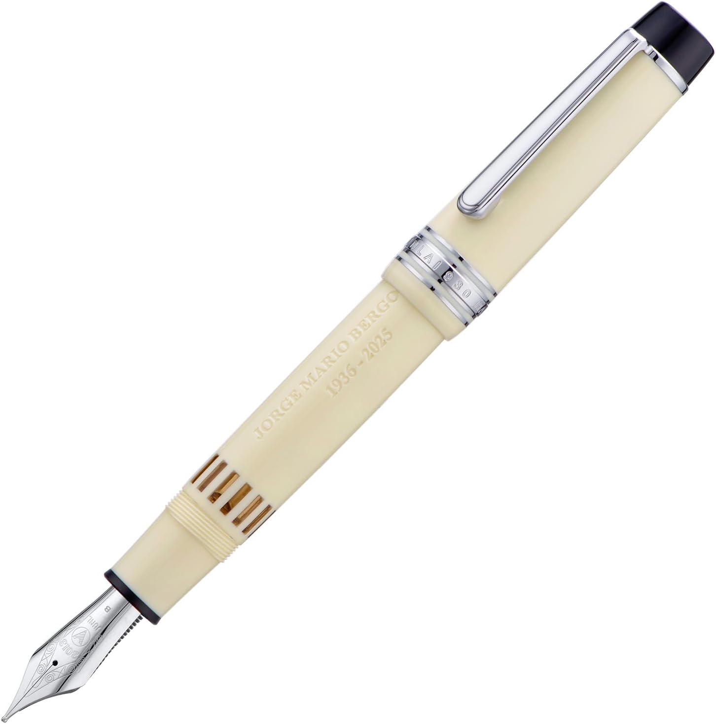 Wing Sung Junlai 930 Piston Fountain Pen – Limited Edition Ivory White (Silver Trim) (Fine, Medium, Broad Nib)
