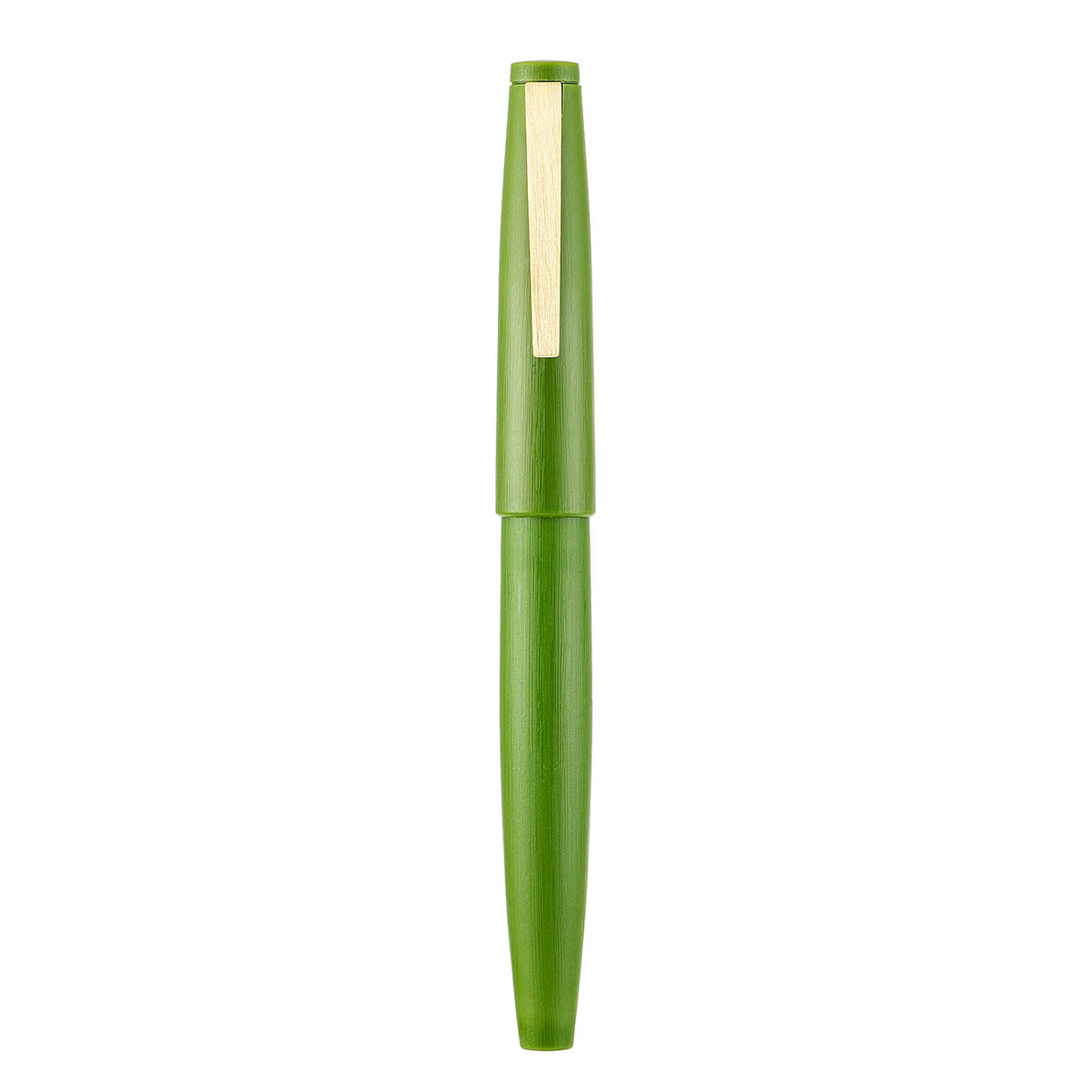 Jinhao 80 Fountain Pen – Avacado Green Fiber-Brushed Finish with Gold Clip, Fine Nib