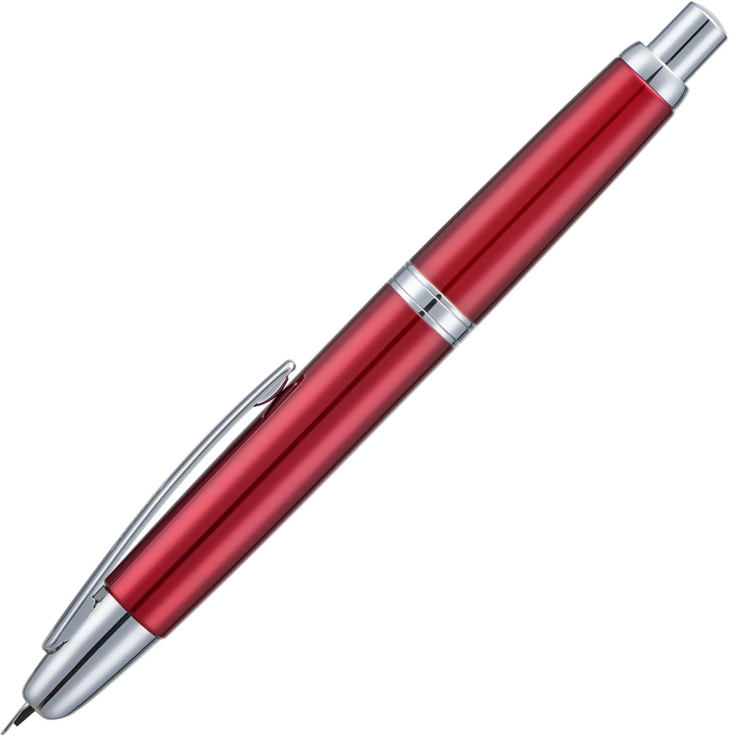 Jinhao 10 Capless Fountain Pen with Box,Retractable Fine Nib with Ink Converter Set (Silver Clip)
