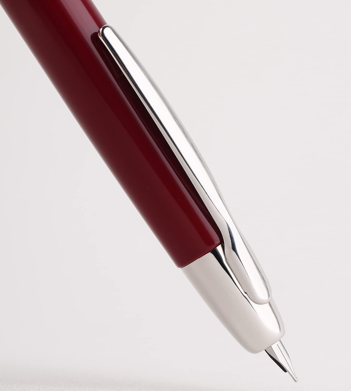 Moonman A1 Press Fountain Pen with Box, Retractable Extra Fine Nib Metal Wine Red Ink Pen with Converter for Writing (With Clip Version)