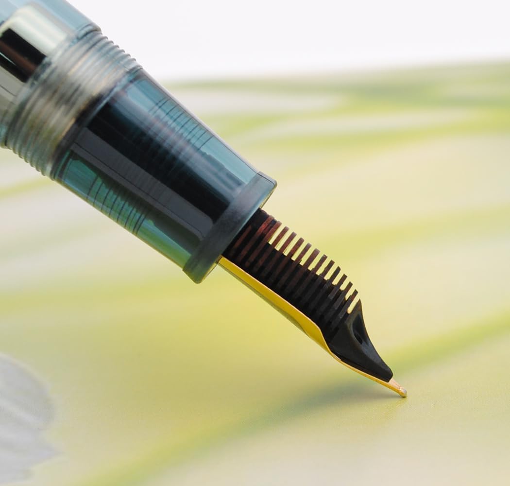Jinhao 9019 Dadao Transparent Blue Fountain Pen – Oversized #8 Nib with Large-Capacity Ink Converter
