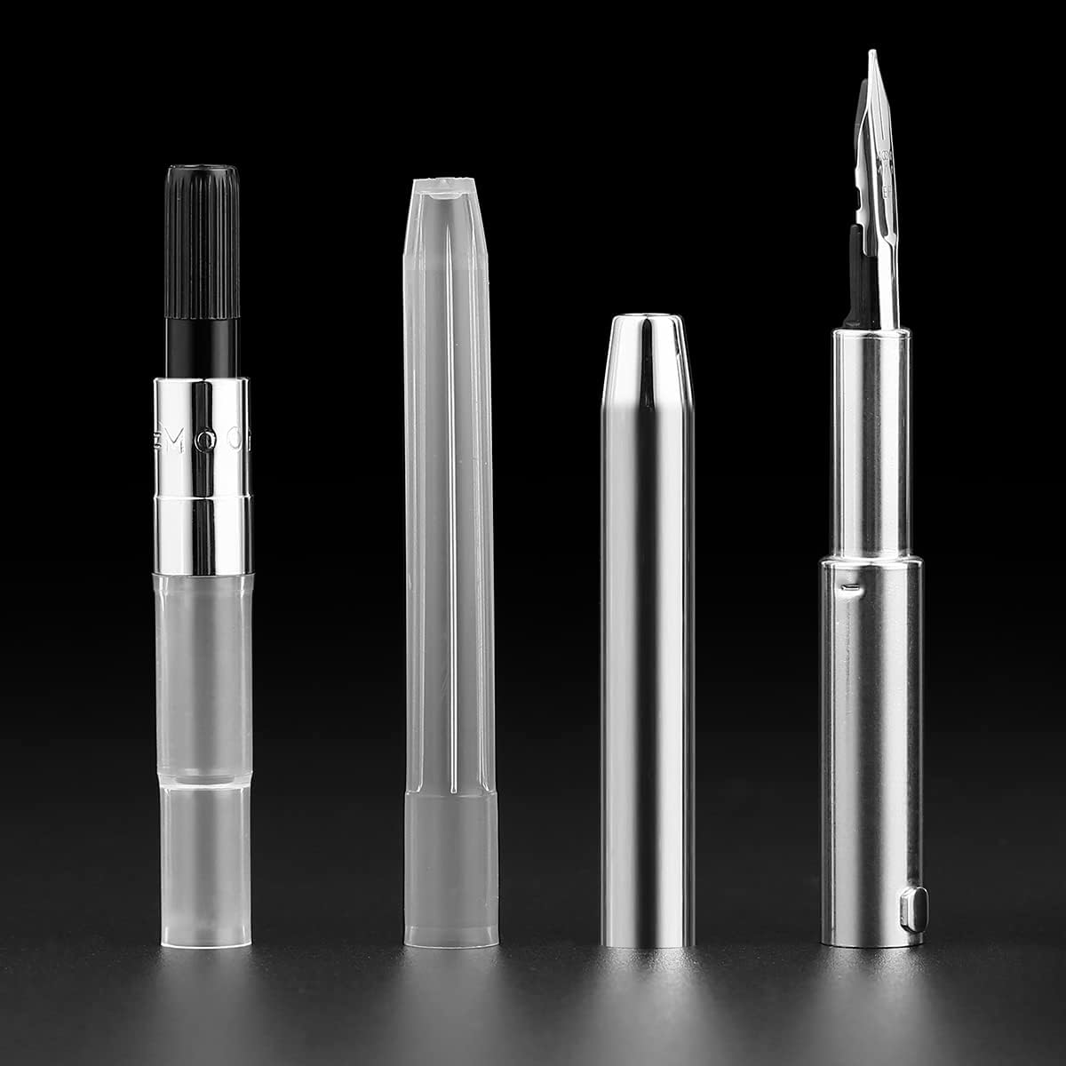 Moonman A2 Retractable Fountain Pen – Extra Fine 0.38mm Nib, Peacock Blue Resin Body, Black Clip – With Converter & Gift Box