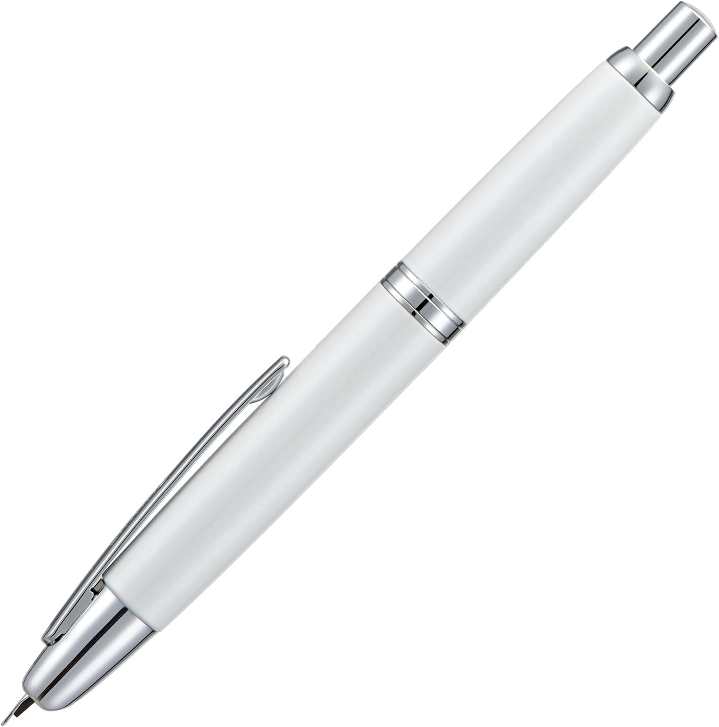 Jinhao 10 Capless Fountain Pen with Box,Retractable Fine Nib with Ink Converter Set (Silver Clip)