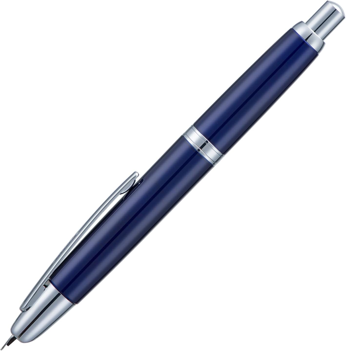 Jinhao 10 Capless Fountain Pen with Box,Retractable Fine Nib with Ink Converter Set (Silver Clip)