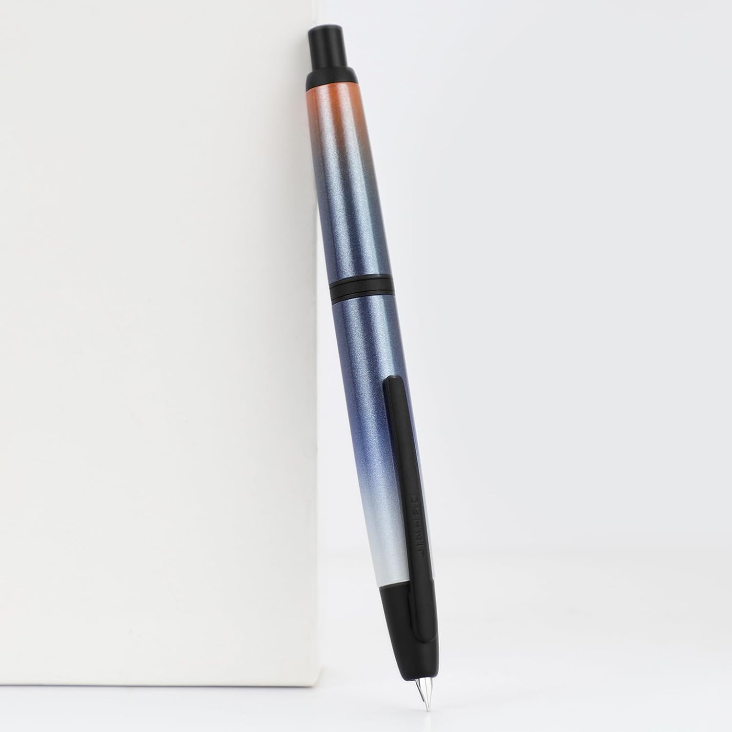 Jinhao 10 Capless Fountain Pen with Box – Matte Black, Sea Pine Green, Gradient Dark Blue, Retractable Fine Iridium Nib( Black Clip) Ink Converter Set
