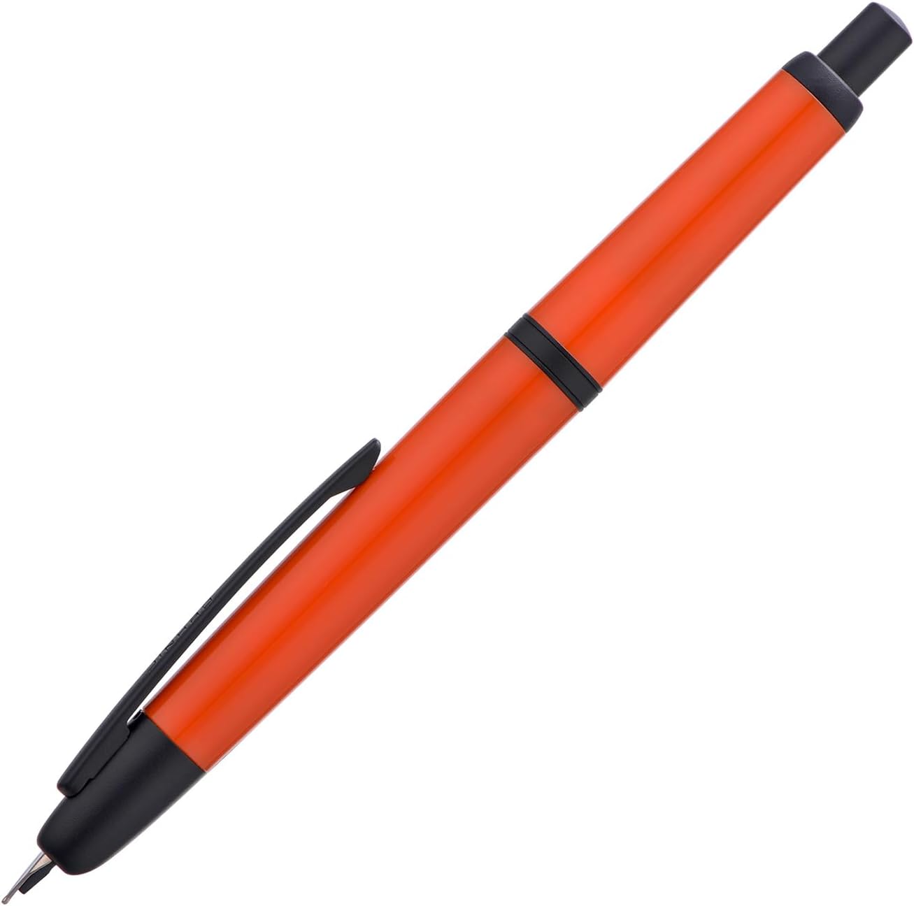 Jinhao 20 Retractable Fountain Pen – Summer Orange- Black clip with Fine Nib with Converter – Smooth Writing Daily Pen