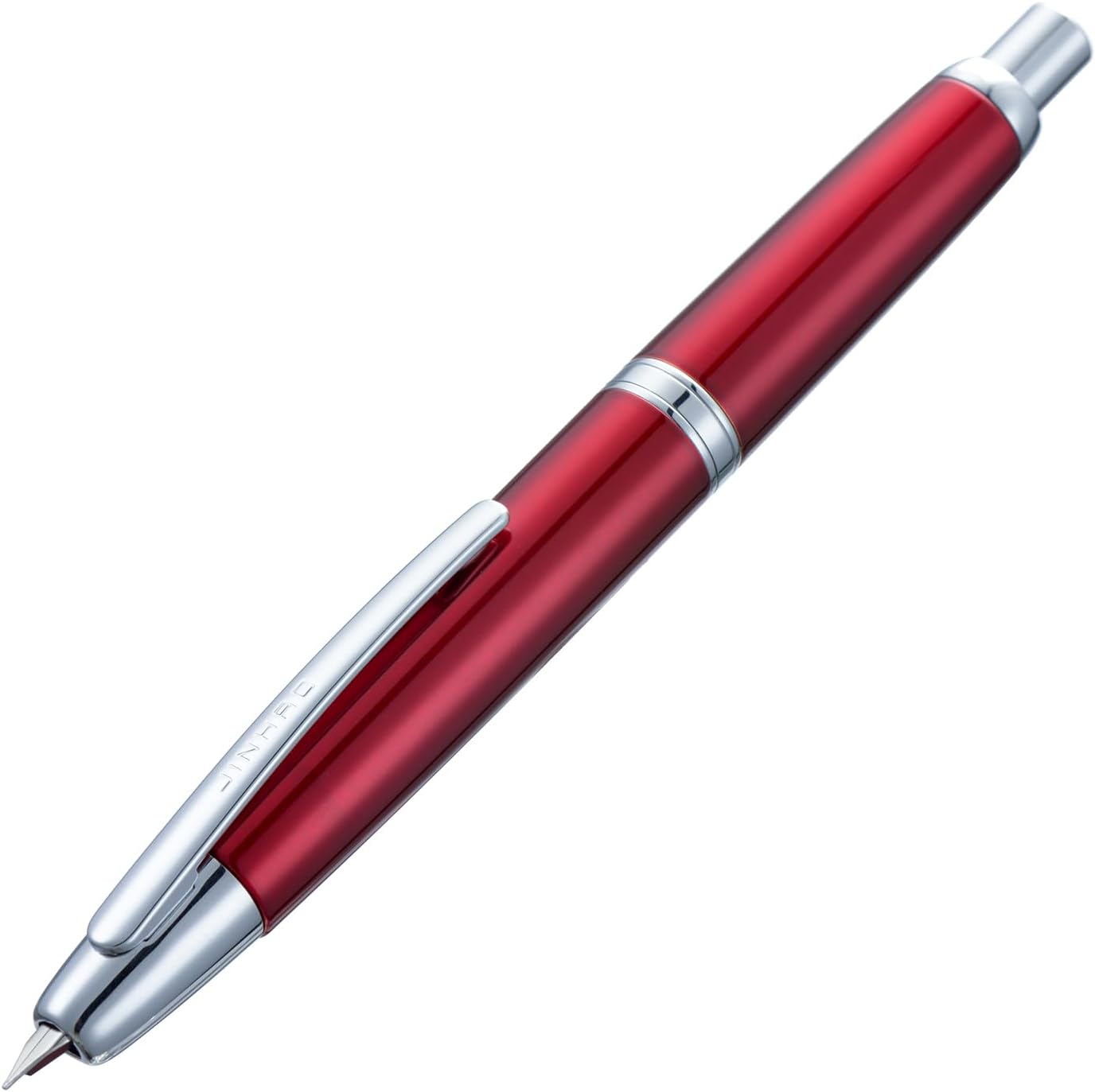 Jinhao 10 Capless Fountain Pen with Box,Retractable Fine Nib with Ink Converter Set (Silver Clip)