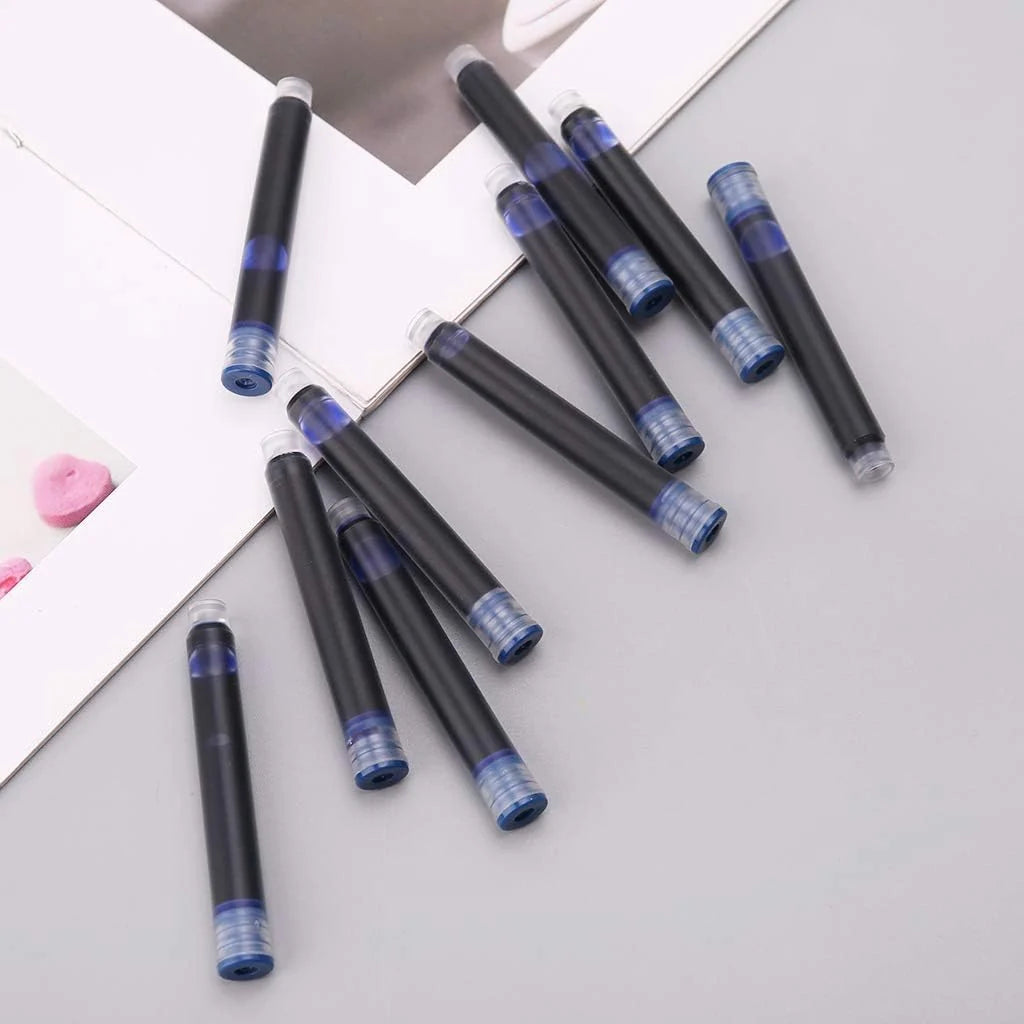 Jinhao 3.4mm Cartridges for Fountain Pens, Blue Ink Refills in Jar for School, Students & Office Use