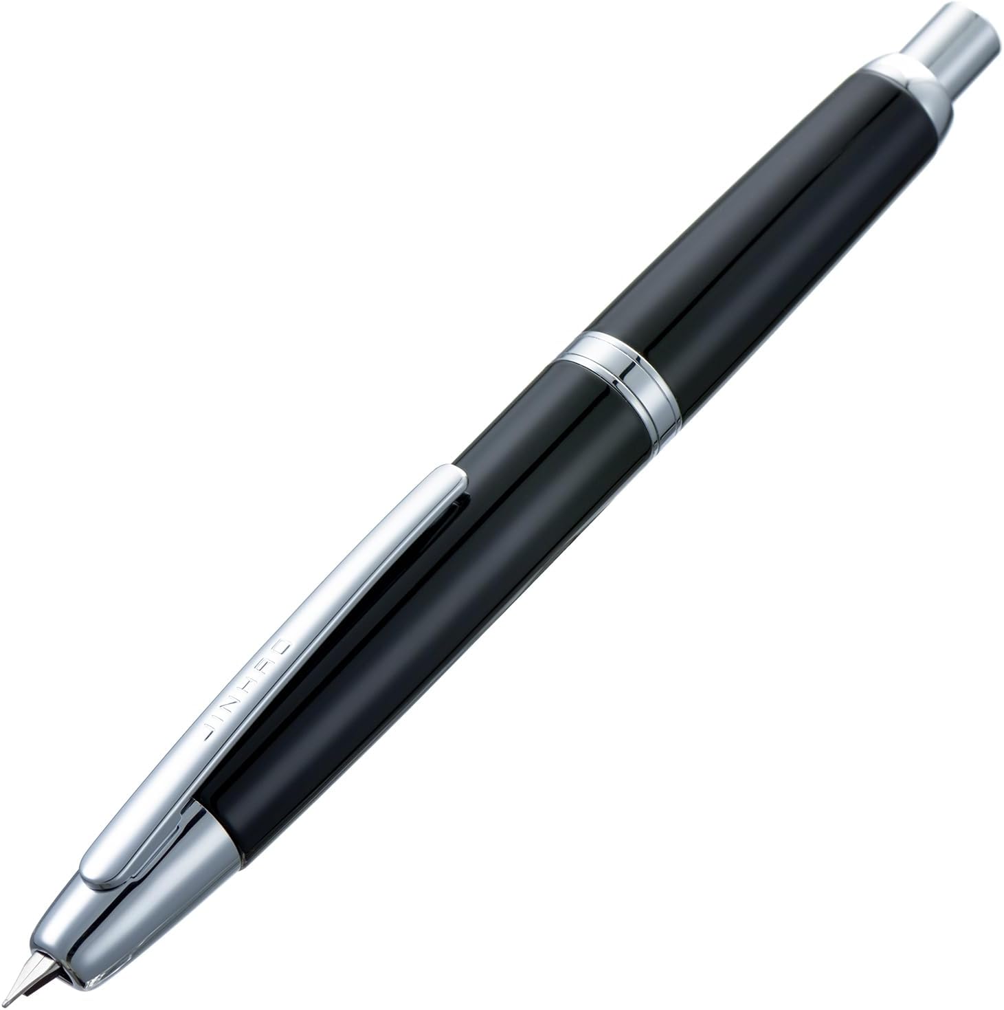 Jinhao 10 Capless Fountain Pen with Box,Retractable Fine Nib with Ink Converter Set (Silver Clip)