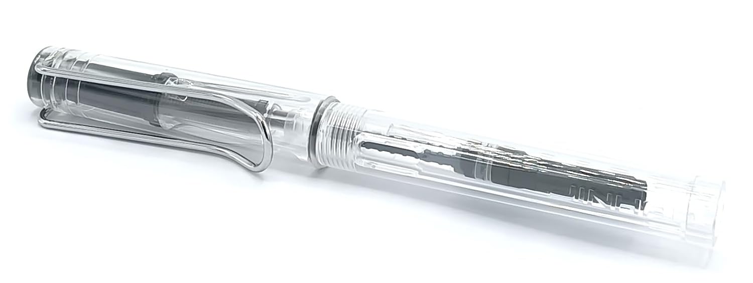 Jinhao 599 Alstar Designer Transparent White Fountain Pen - Fine Nib, Smooth Writing Pen for Students and Office