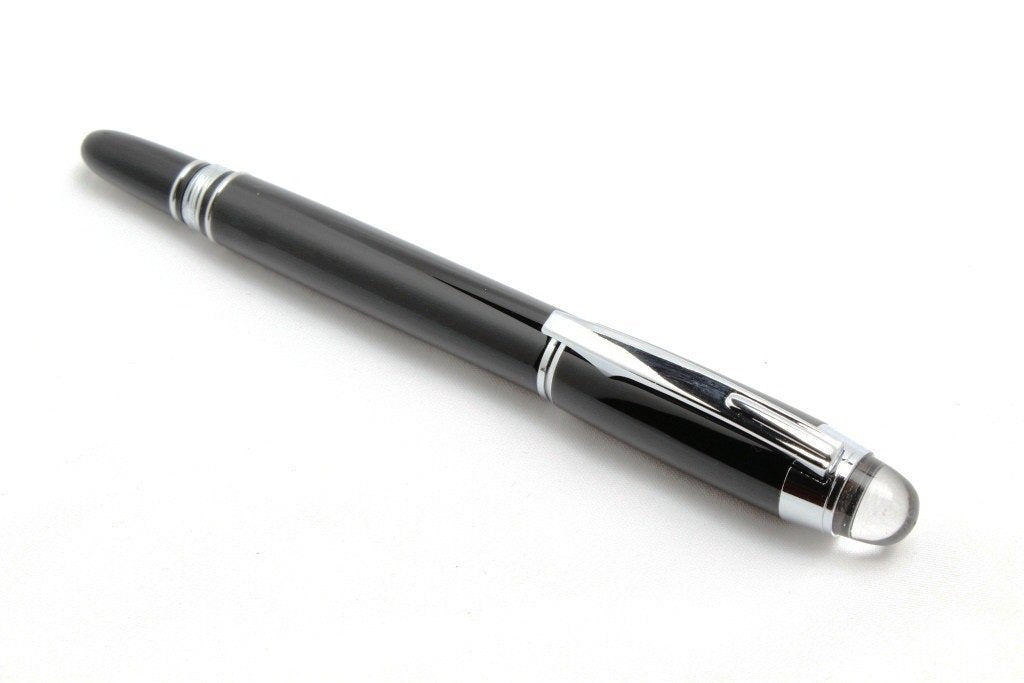 Baoer 79 Metal Black - Silver Clip Fountain Pen – Medium Nib, Smooth Writing for Office Use
