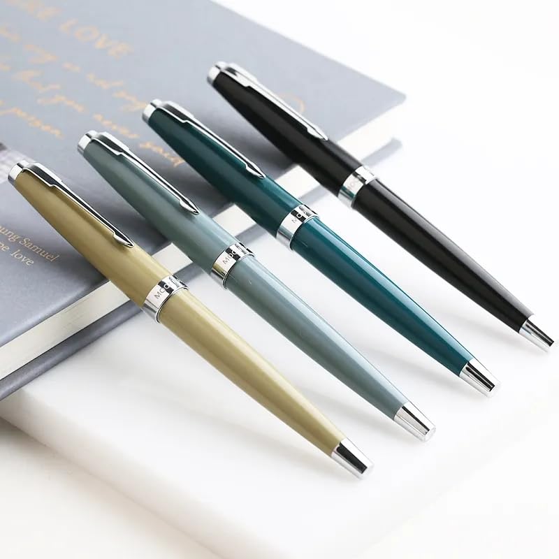 Moonman 80s Light Blue Pocket Fountain Pen – Fine Nib, Silver Clip, Vintage-Inspired Slim Design with Converter