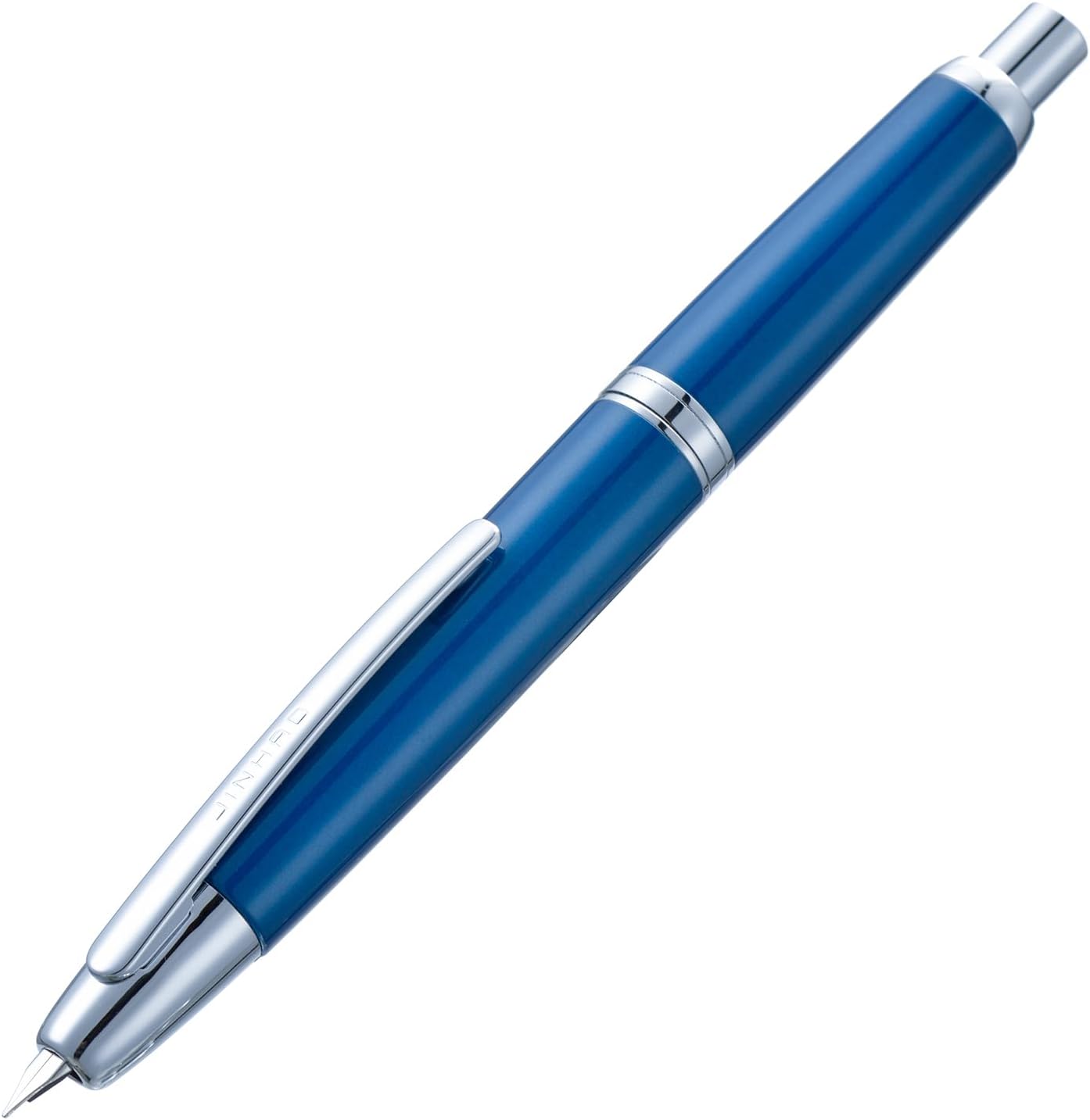 Jinhao 10 Capless Fountain Pen with Box,Retractable Fine Nib with Ink Converter Set (Silver Clip)