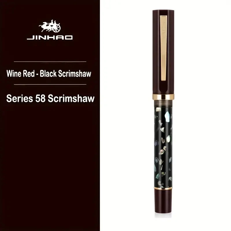 Jinhao 58 Shell Carving Fountain Pen – Fine Nib (Variants Color)