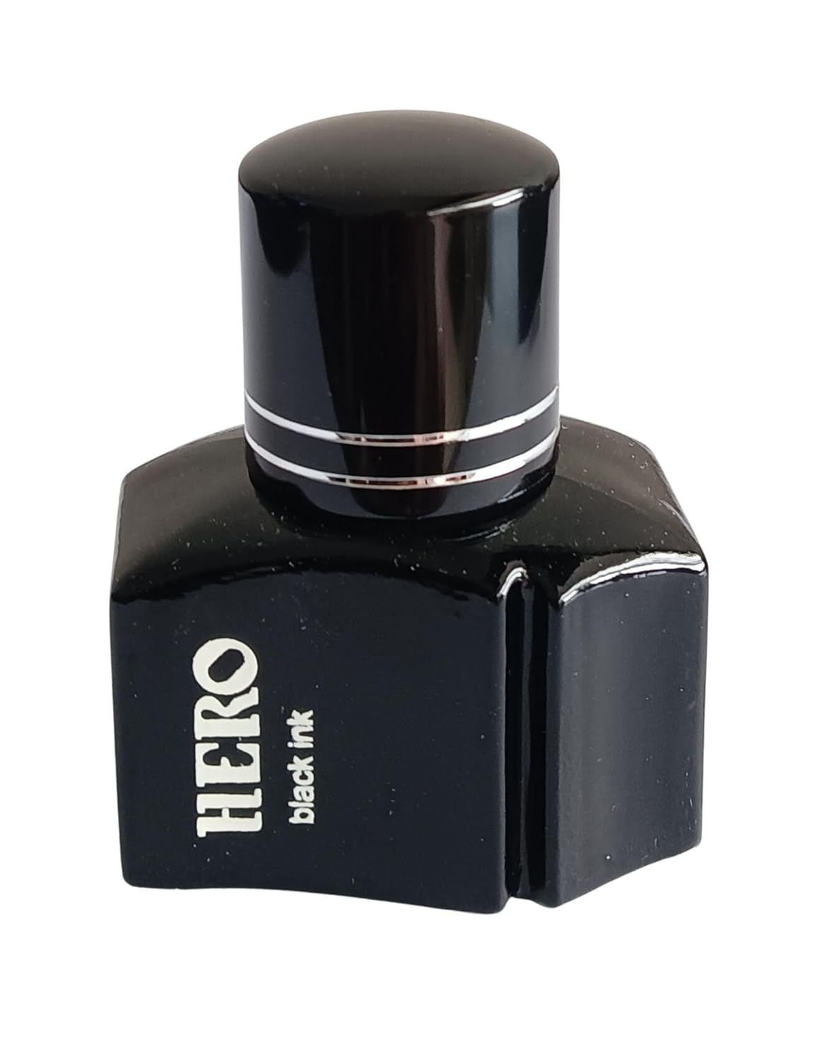 Hero 400 Fountain Pen Ink Bottle – 25ml Pure Black, Non-Carbon Ink for Fountain Pens, Dip Pens & Calligraphy – Quick Dry, Smudge-Free, Safe for Nibs