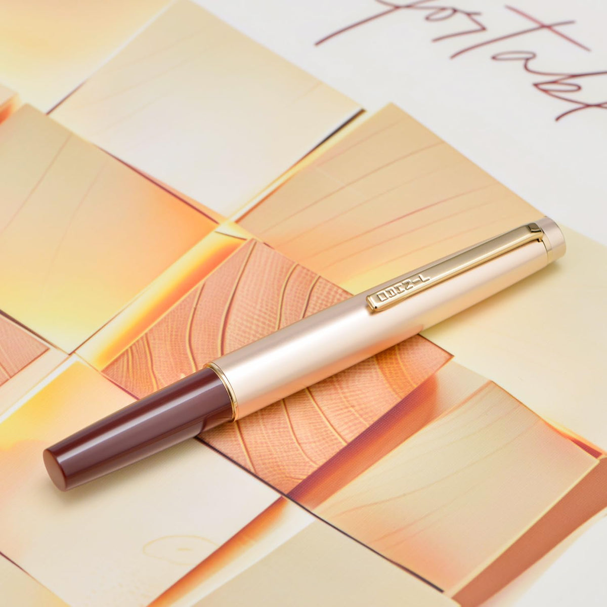 2 Pcs Jinhao 59 Mini Fountain Pen Combo – Champagne Gold & Coffee Brown