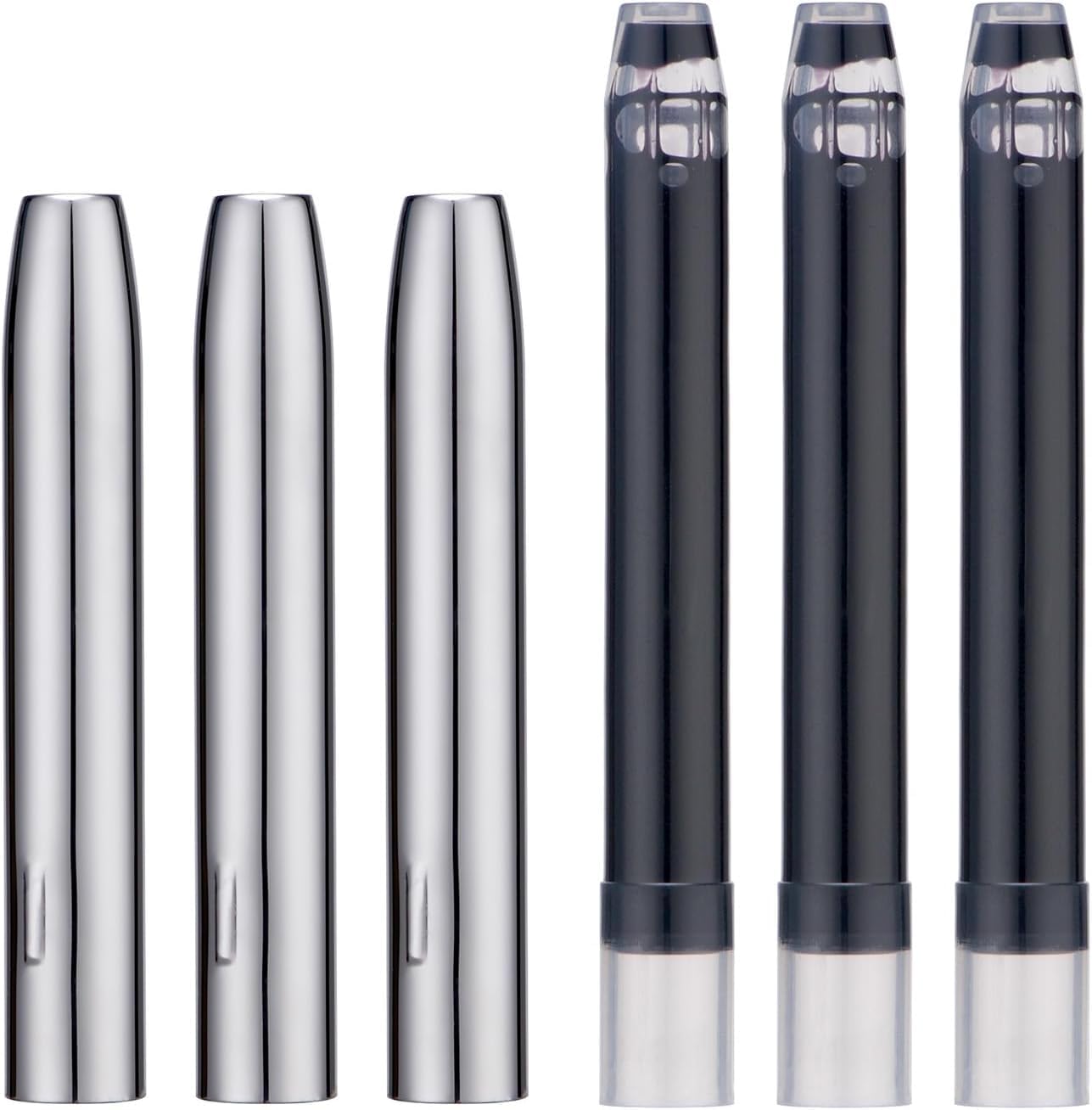 Jinhao 10 Retractable Fountain Pen Accessories – 1 Pack Metal Protector Cap with Black Ink Cartridge