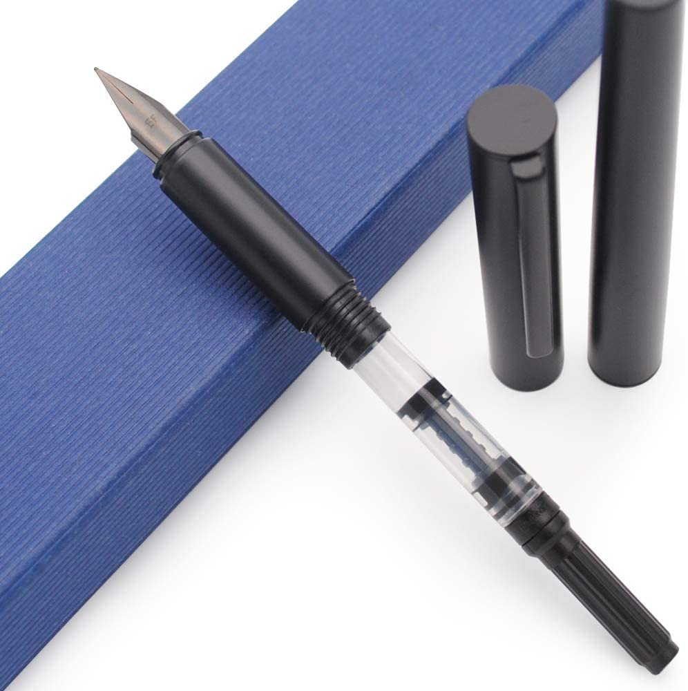 Jinhao 35 Series Fountain Pen (Matte Black) – Extra Fine, Fine, and Medium Nib Options