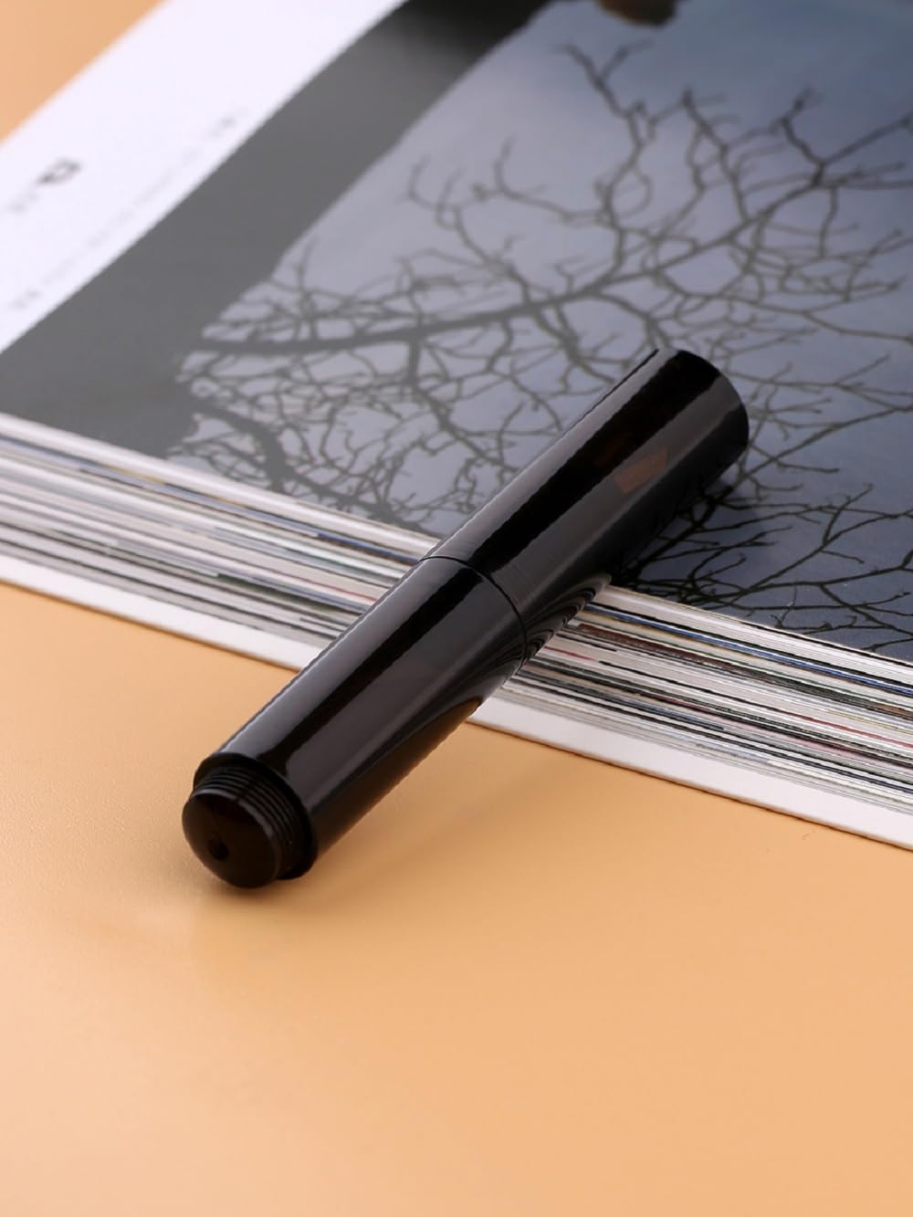 Moonman Wancai Mini Fountain Pen – Transparent Black Acrylic Pocket Pen, Extra Fine & Fine Iridium Nib, Eyedropper Filling System