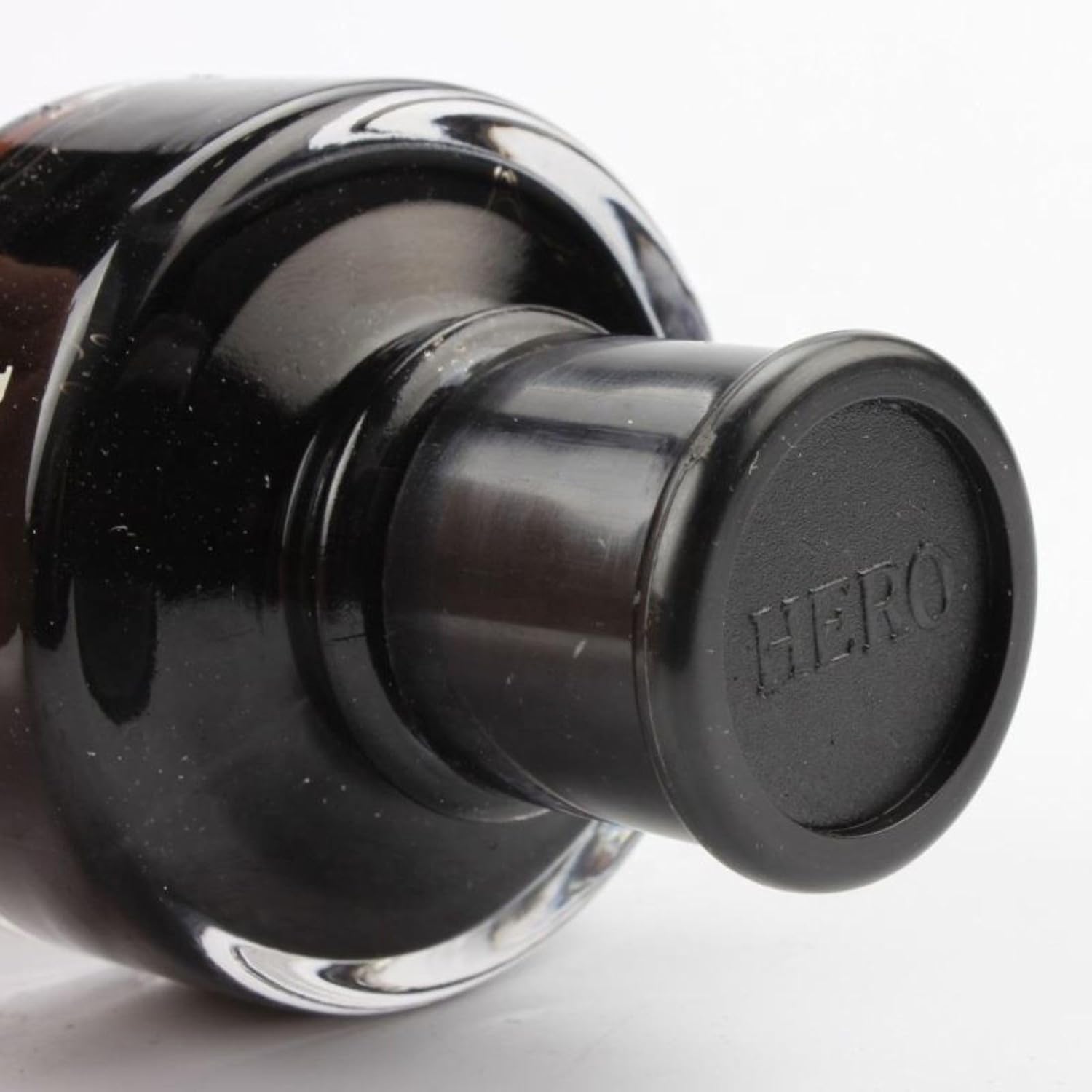 Hero 440 Fountain Pen 50ml Ink – Pure Black, Non-Carbon, Quick-Drying, Non-Blocking Ink for Fountain Pens, Calligraphy & Office Use
